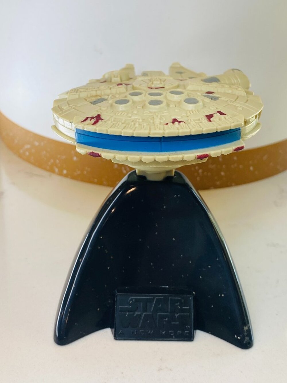 Vintage 1996 Applause Star Wars Millennium Falcon Toy w/ A New Hope Stand